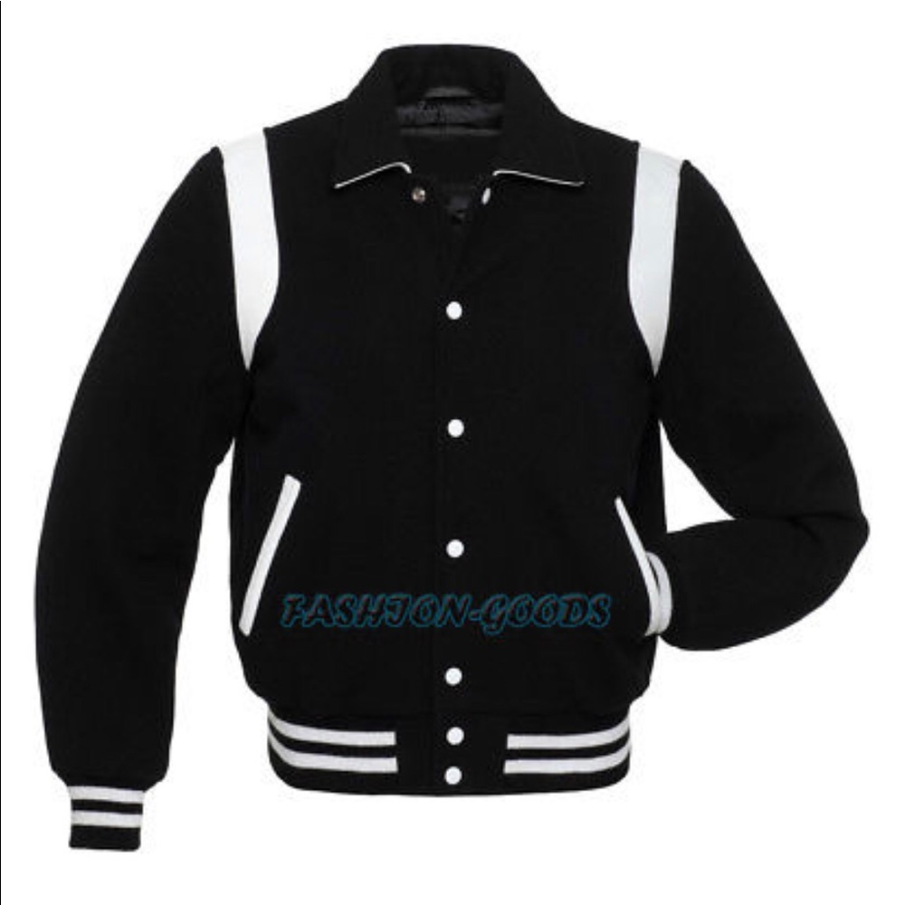 Varsity Baseball Wool & Genuine Leather Sleeve H
